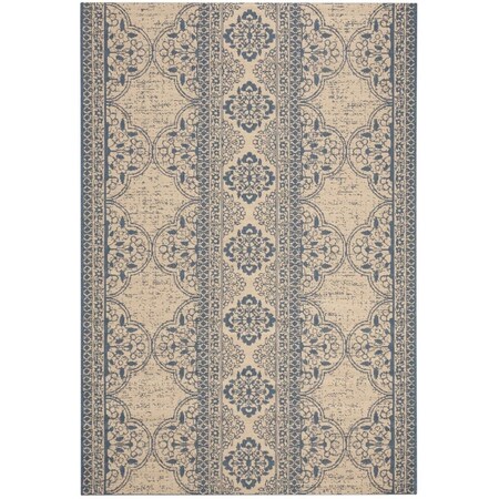 Safavieh 2 ft. 2 in. x 4 ft. Beach House Power Loomed Accent Area Rug Blue & Creme BHS174M-24
